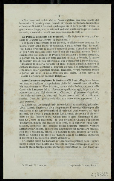 Documenti della guerra : bollettino d'informazioni pubblicato dalla Camera di commercio di Parigi